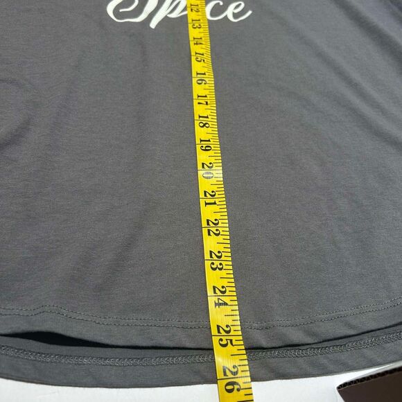 NEW Women's Size 2X "Let There Be Pumpkin Spice" Adiva Thanksgiving Shirt Gray - Picture 7 of 7